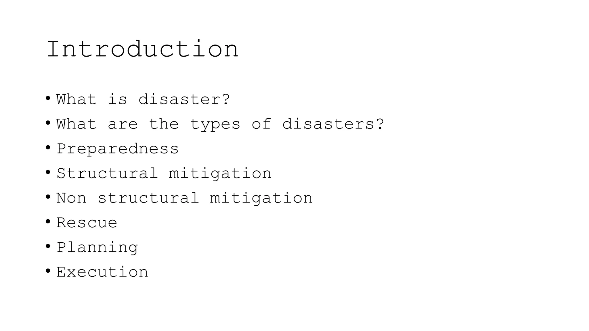 Hospital Disaster Management Outlines Pptx