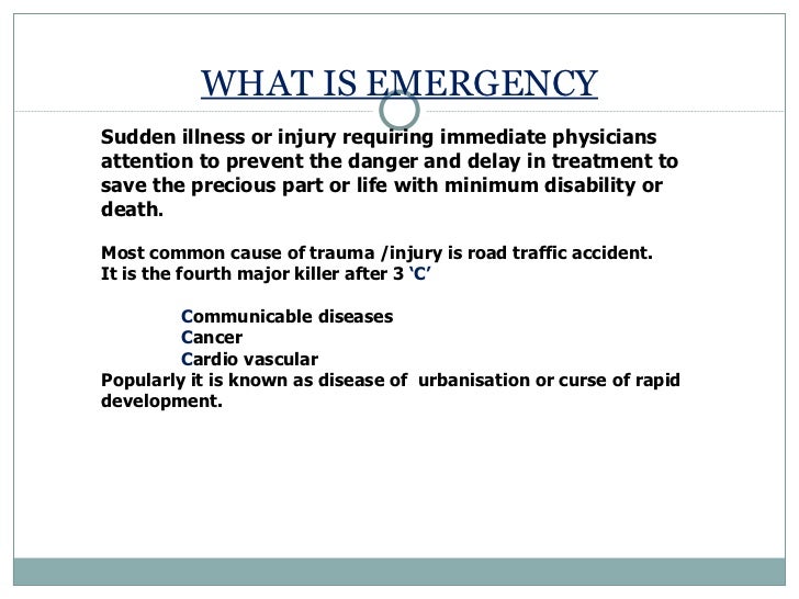 Hospital emergency services