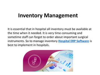 Hospital erp software | PPTX