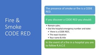 Hospital fire safety | PPTX