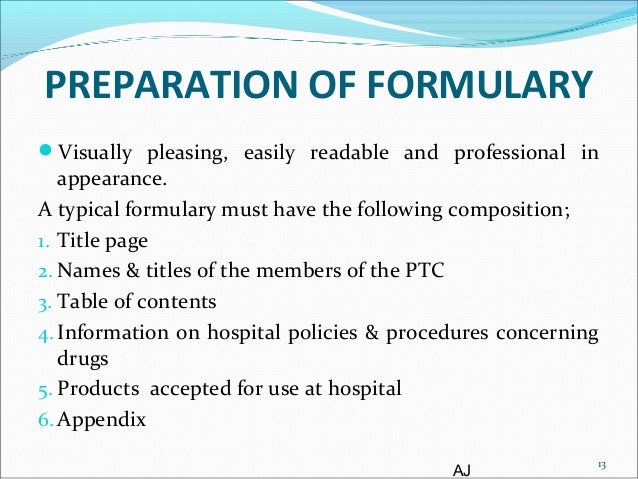 Hospital Formulary hospital-formulary