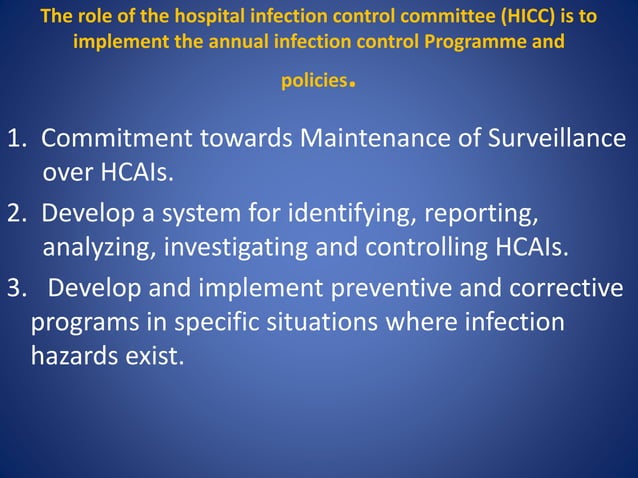 Hospital infection control guidelines | PPTX