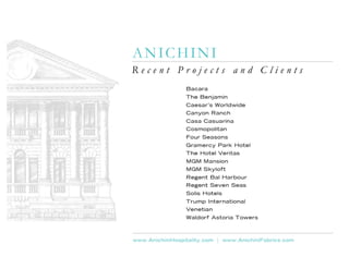ANICHINI Hospitality