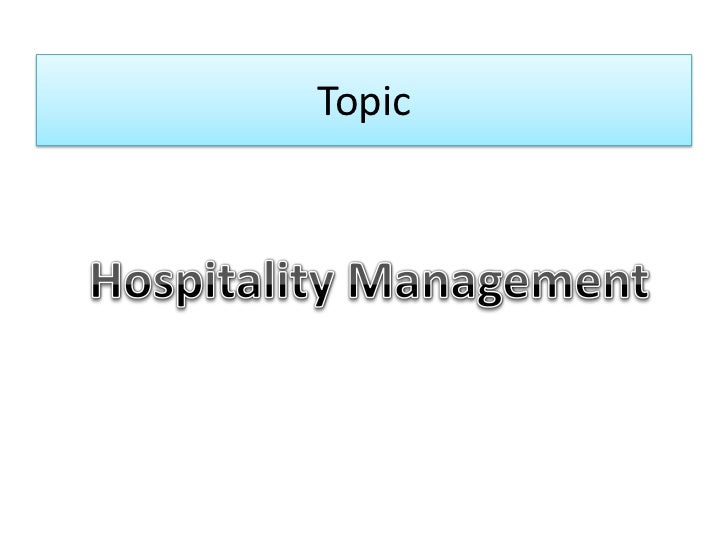 Hospitality Management