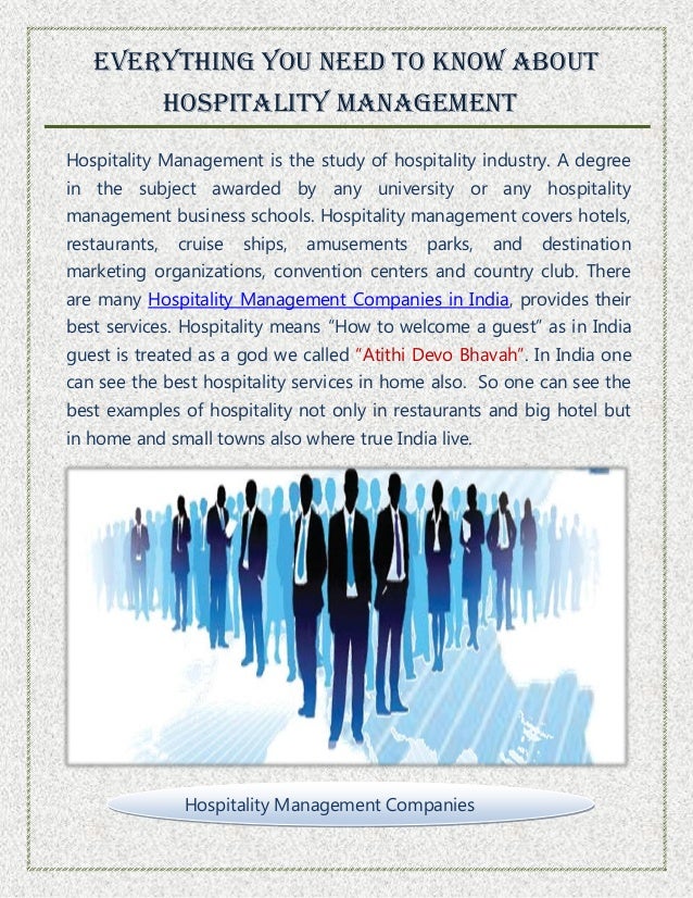 Hospitality management companies in india