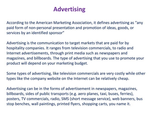 Hospitality Marketing Ppt