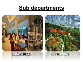 Sub departments
Public area Horticulture
 