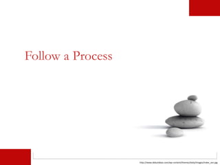 http://www.debutideas.com/wp-content/themes/daily/images/index_zen.jpg
Follow a Process
 