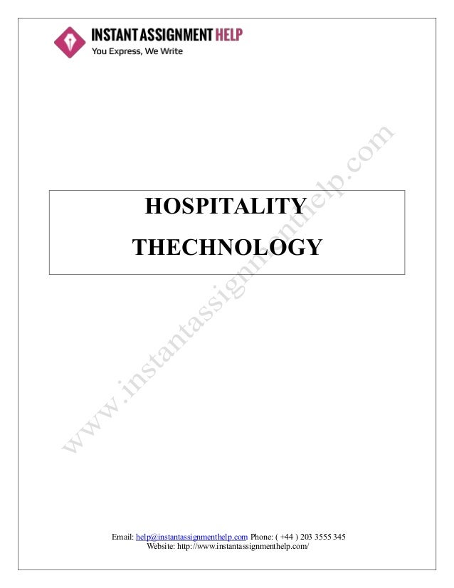 hospitality technology assignment sample