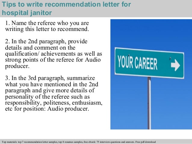 hospital janitor recommendation letter janitorial letter of recommendation
