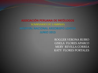 ROGGER VERONA RUBIO
GISELA FLORES APARCO
MERY REVILLA CORREA
KATY FLORES PORTALES
 