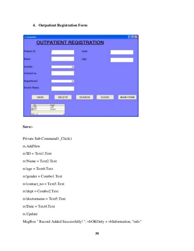 Hospital Management System Project Hospital Management System Project
