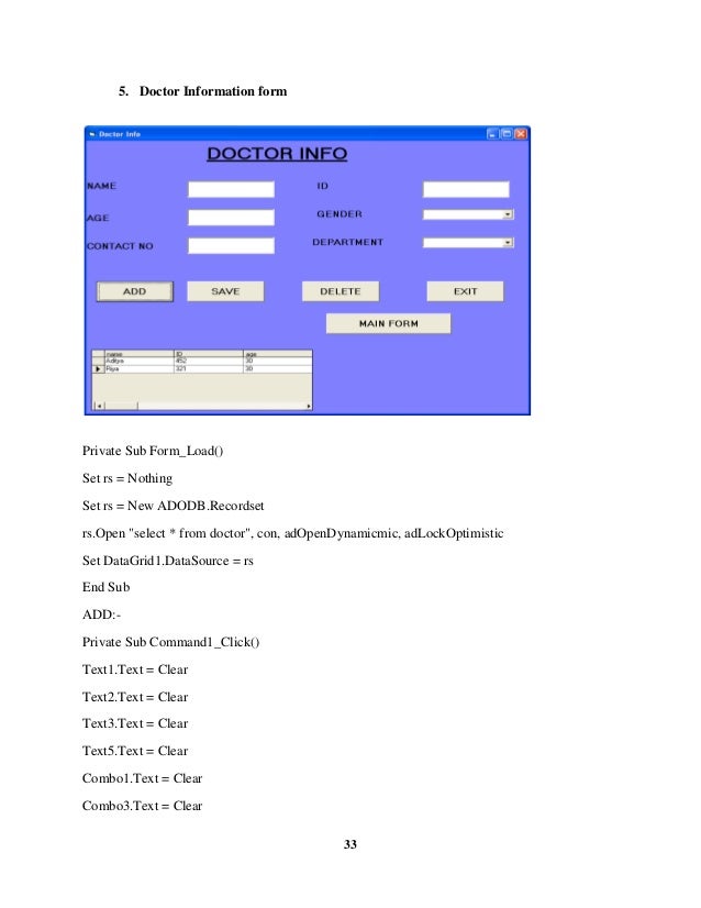 Hospital Management System Design Hospital Management System Design
