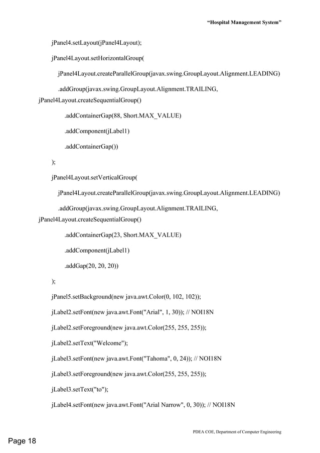 HOSPITAL MANAGEMENT SYSTEM Project Report