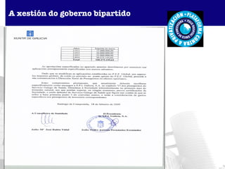 A xestión do goberno bipartido 