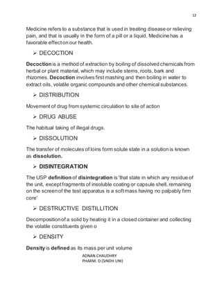 PHARMACEUTICAL RELATED DEFINITIONS | DOCX