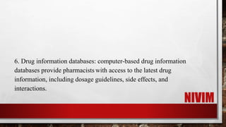 Hospital Pharmacy Chapter -7 Applications of computer in Hospital ...