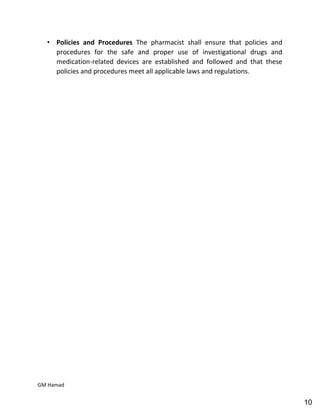 Hospital pharmacy complete notes