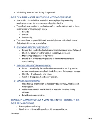Hospital pharmacy complete notes