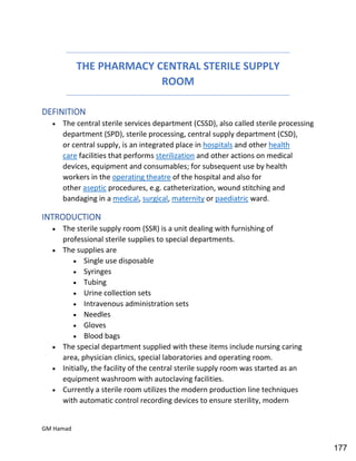 Hospital pharmacy complete notes