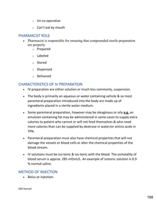 Hospital pharmacy complete notes