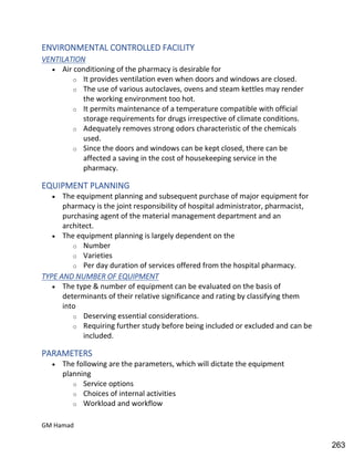 Hospital pharmacy complete notes