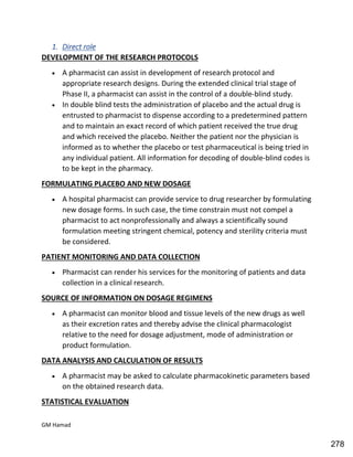 Hospital pharmacy complete notes