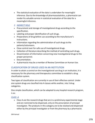 Hospital pharmacy complete notes