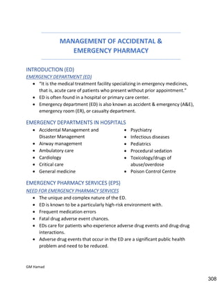 Hospital pharmacy complete notes