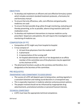 Hospital pharmacy complete notes
