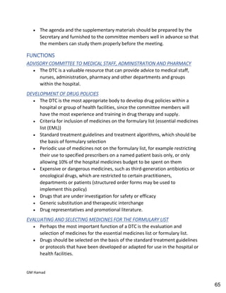 Hospital pharmacy complete notes