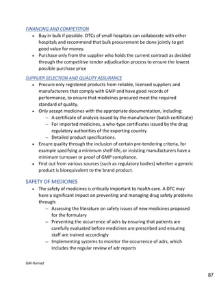 Hospital pharmacy complete notes