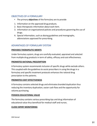 Hospital pharmacy complete notes