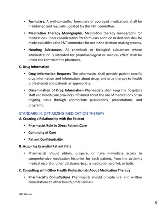 Hospital pharmacy complete notes