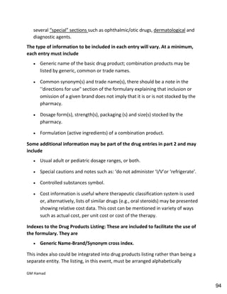 Hospital pharmacy complete notes