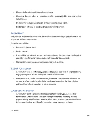 Hospital pharmacy complete notes