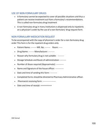 Hospital pharmacy complete notes