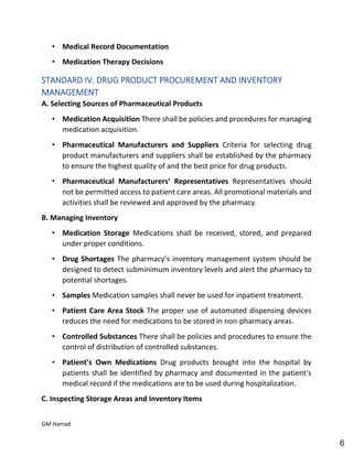 Hospital pharmacy complete notes