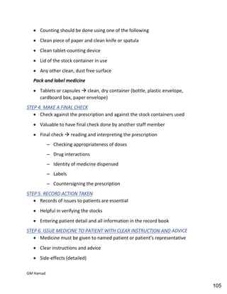 Hospital pharmacy complete notes