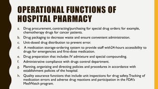 Hospital pharmacy | PDF
