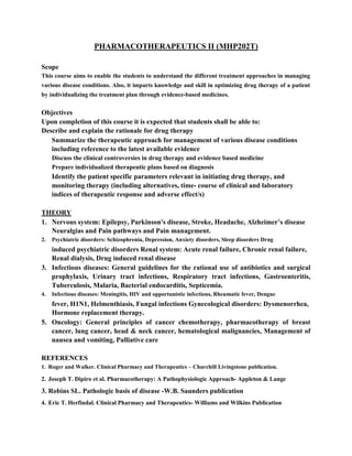Hospital pharmacy syllabus | PDF