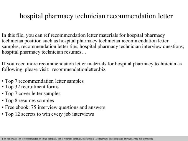 good cover letters for pharmacy technicians