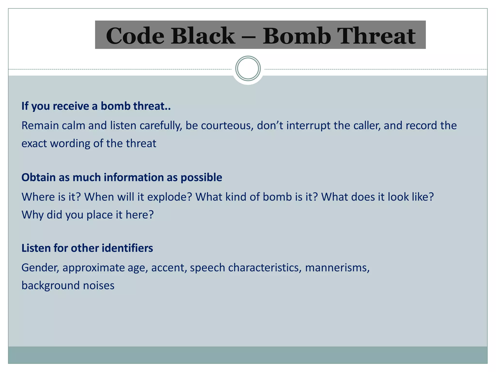 Hospital Planning Emergency Codes in Hospital | PPTX