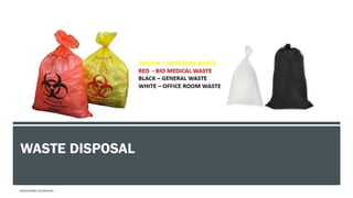 WASTE DISPOSAL
SASIKUMAR NATARAJAN
 