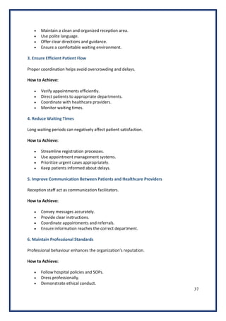 Reception Standards HOSPITAL RECEPTION EXCELLENCE MANUAL.pdf
