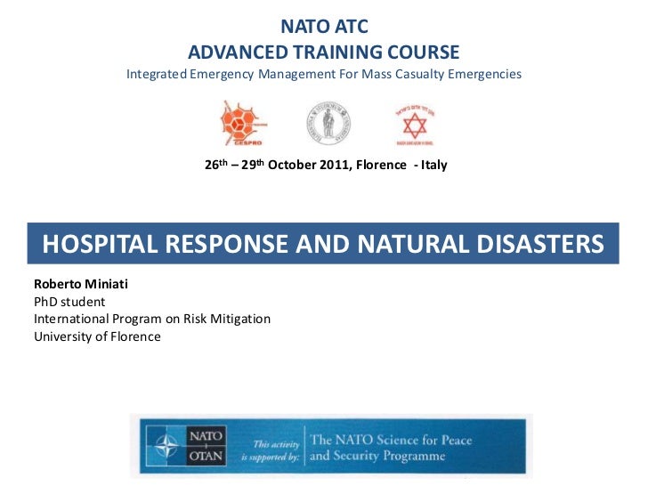 Natural Disasters Hospital Management Natural Disasters Hospital Management