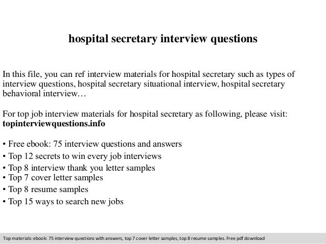 Hospital Secretary Interview Questions hospital-secretary-interview-questions