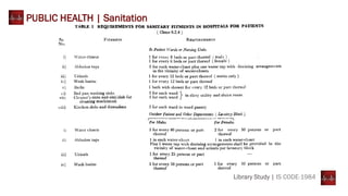 Library Study | IS CODE-1984
PUBLIC HEALTH | Sanitation
 