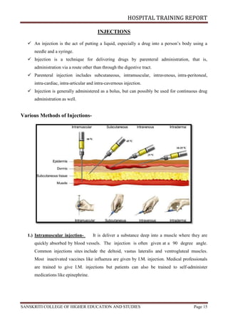 Hospital Training Report By- Anshik Srivastava | PDF