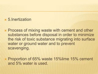Inertization Process Hospital waste management | PPTX